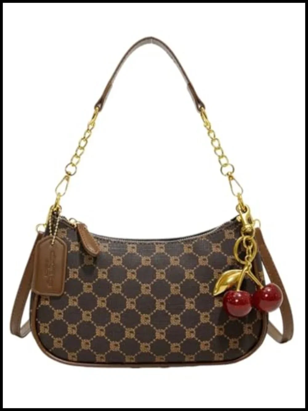 PU Leather Small Hobo Clutch Purse Crossbody Gold Chain Handbag